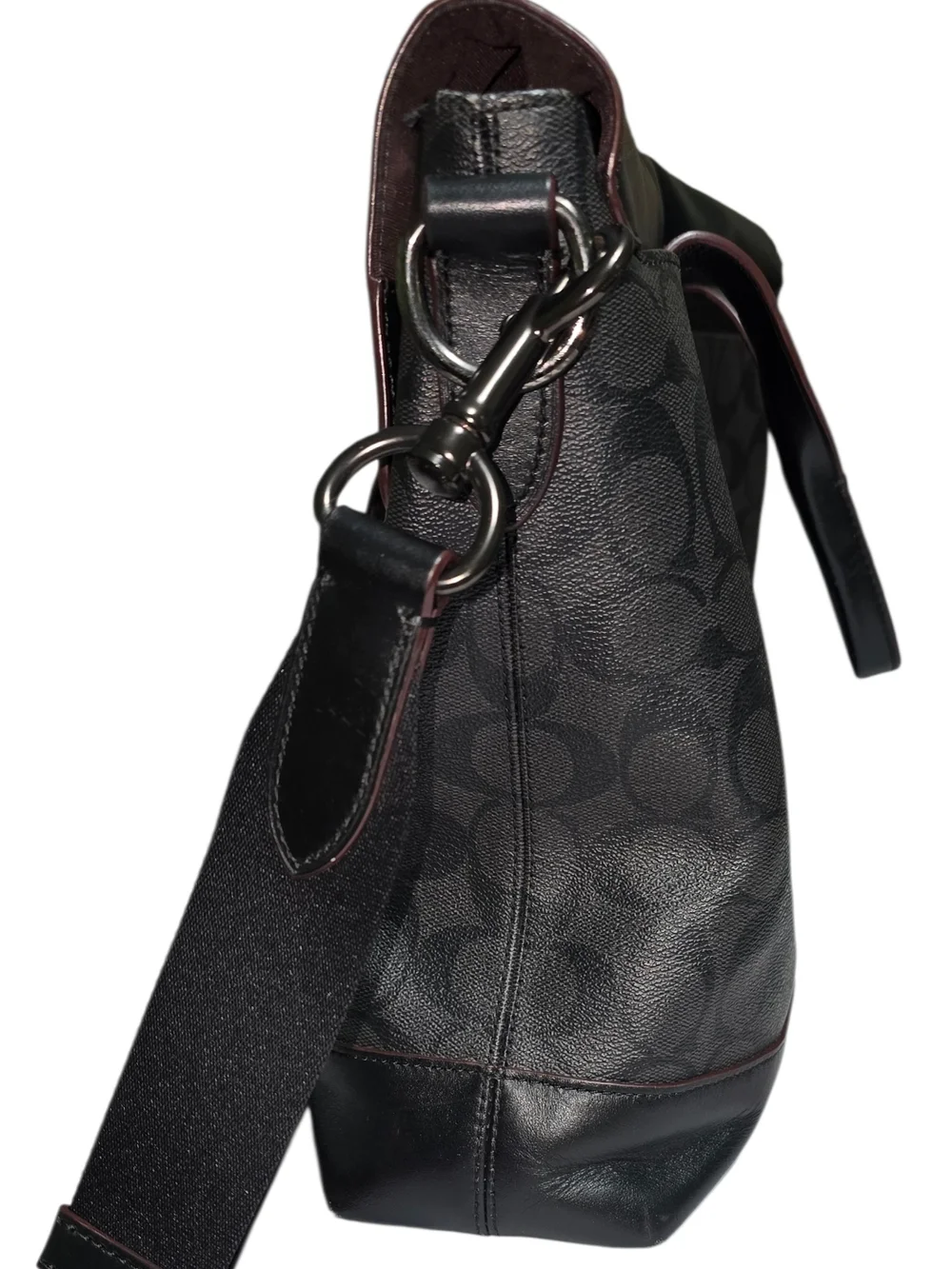 Coach Hamilton Portfolio Briefcase Black Leather Laptop Bag Crossbody F77858
